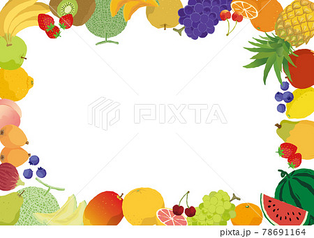 フレーム 枠 いちご イラストのイラスト素材