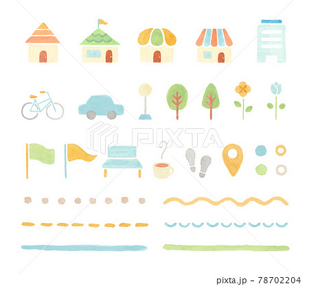 バス停マークのイラスト素材