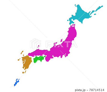 沖縄地形のイラスト素材