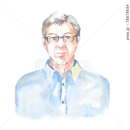 おじいちゃん 笑顔のイラスト素材