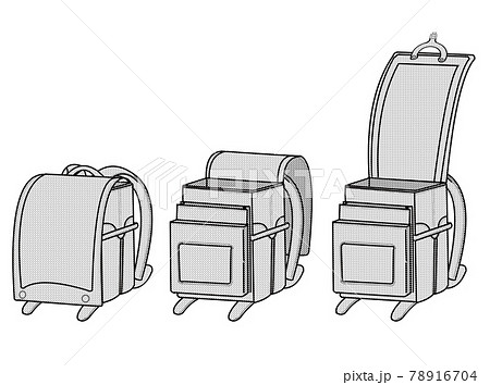 ランドセル 鞄のイラスト素材