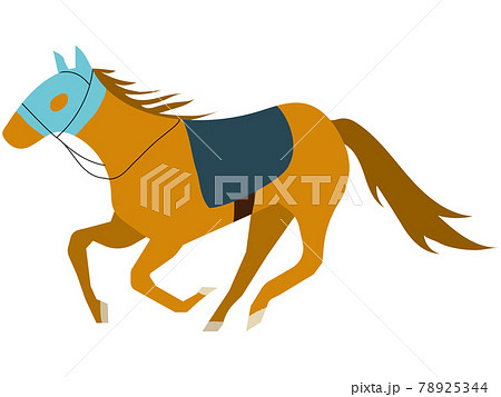 走る馬のイラスト素材