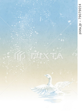 飛ぶ白鳥のイラスト素材 飛ぶ白鳥のイラスト素材