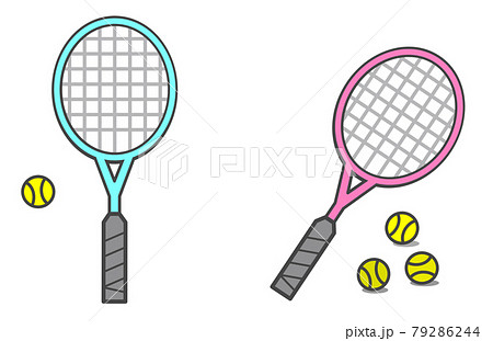 テニスラケットのイラスト素材集 ピクスタ