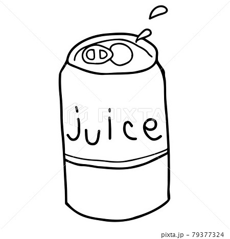 缶ジュース かわいい イラストの写真素材