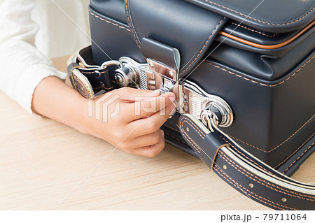 ランドセル収納の写真素材