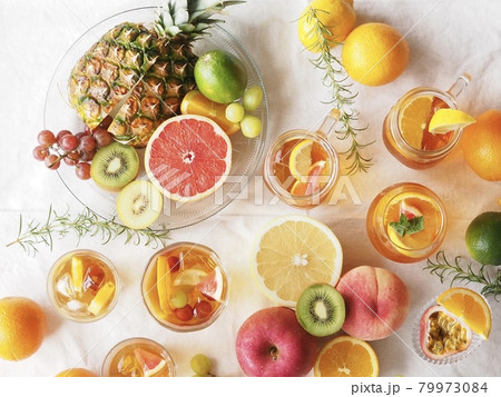 パイナップルミント ミント ミントティー ハーブティーの写真素材