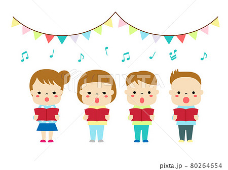 ガーランド カラフル イラスト 透過の写真素材