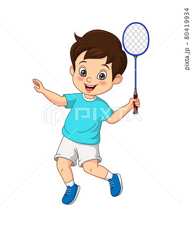 バドミントン かわいい キュート 可愛いのイラスト素材