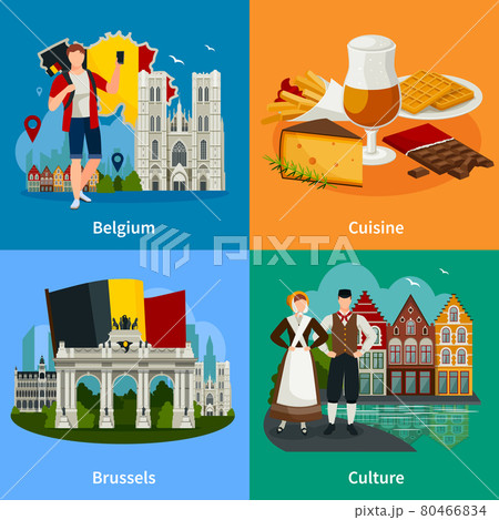 ベルギービールのイラスト素材