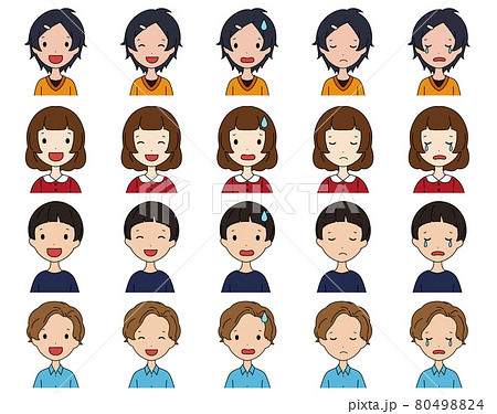 つらい顔のイラスト素材