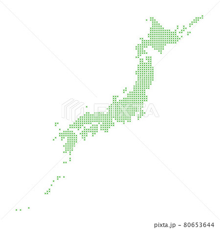 ベクター 関東 地図 ドットのイラスト素材