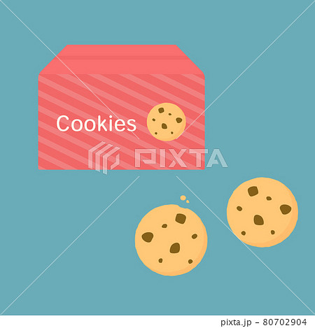 チョコチップクッキーのイラスト素材