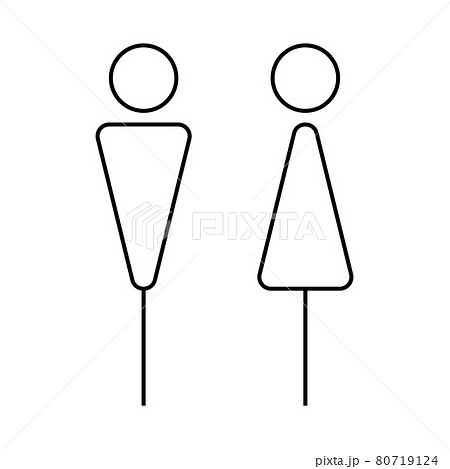 トイレマーク トイレ ピクトグラム お手洗いのイラスト素材