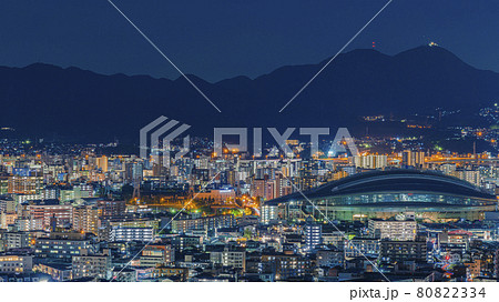 福岡市の夜景の写真素材