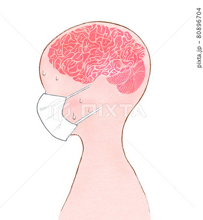 脳梗塞後遺症のイラスト素材