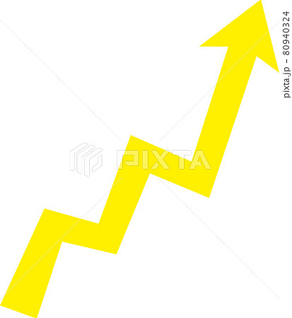 右上がり 矢印のイラスト素材