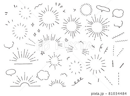 点線 線 ライン 手描き かわいいのイラスト素材