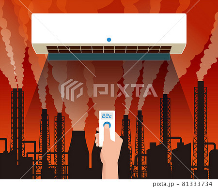 環境破壊のイラスト素材