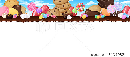 クッキー ファンタジー お菓子 キャンディーのイラスト素材