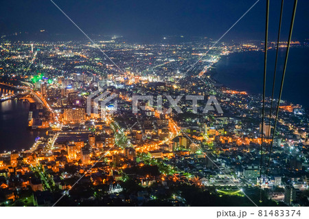 函館の夜景の写真素材