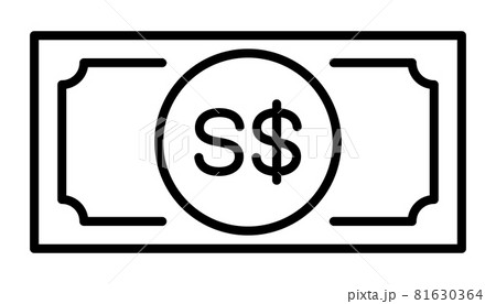 シンガポール ドルのイラスト素材