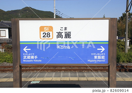 駅名看板の写真素材