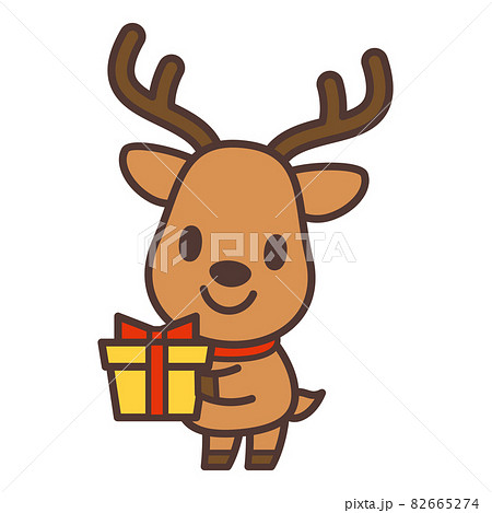 トナカイ キャラ キャラクター クリスマスのイラスト素材