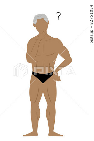 力こぶ 筋トレ 腕 筋肉のイラスト素材