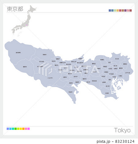 東京地図のイラスト素材