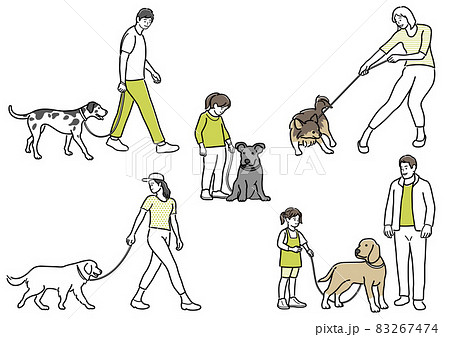 愛犬のイラスト素材