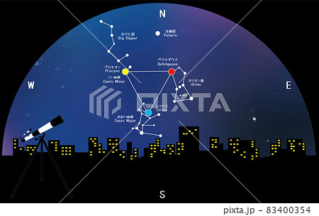 冬の星座のイラスト素材