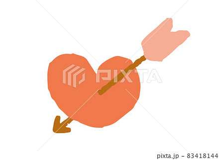ハート 矢 イラスト かわいいのイラスト素材