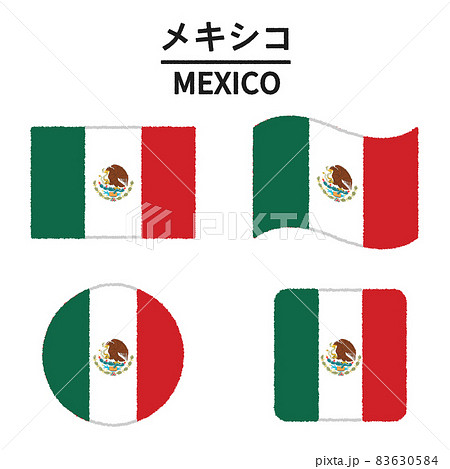 メキシコ国旗のイラスト素材