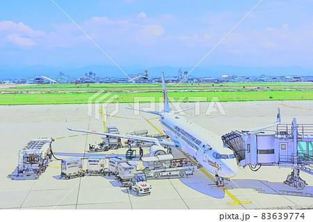 滑走路のイラスト素材