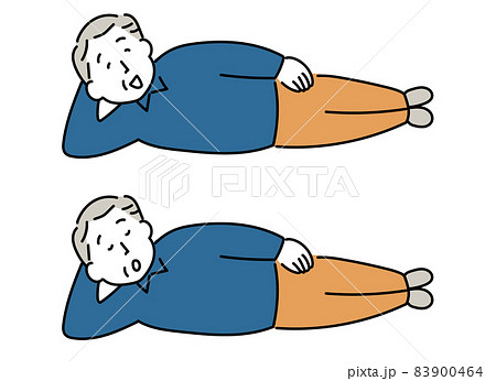 寝転がるのイラスト素材
