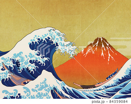 版画 富士山のイラスト素材 - PIXTA