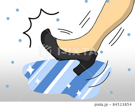 路面凍結のイラスト素材