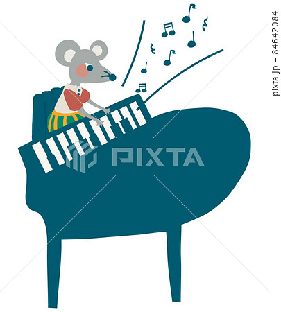 グランドピアノ かわいいのイラスト素材