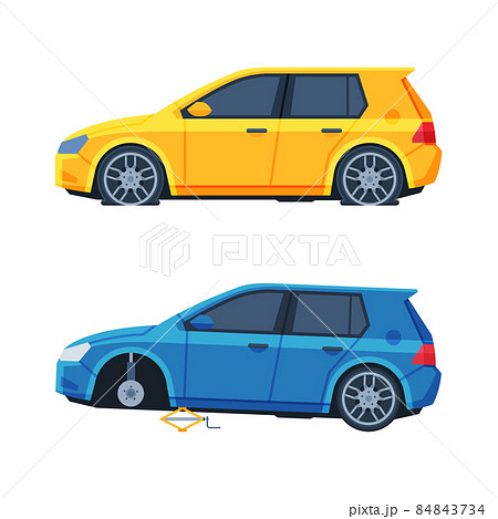 横倒れのイラスト素材