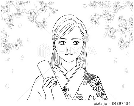 横目のイラスト素材