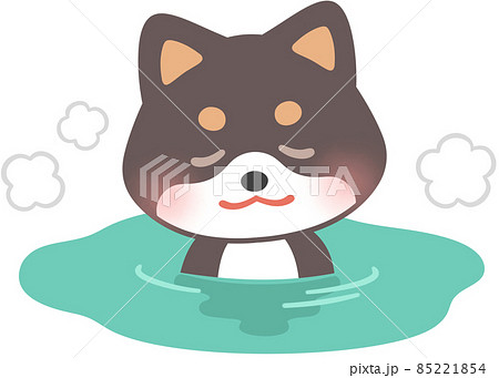犬 柴犬 黒柴 温泉のイラスト素材 - PIXTA