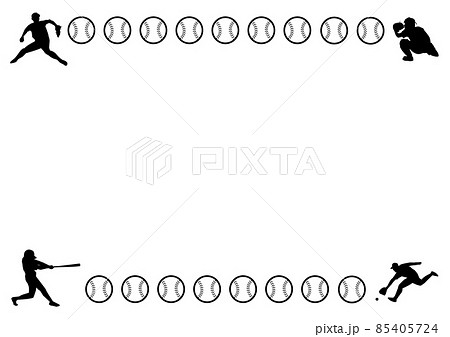 野球フレームのイラスト素材