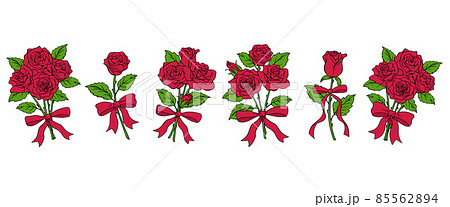 薔薇 花 バラ 切り絵の写真素材