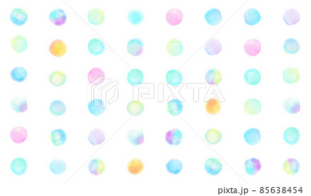 水玉 水彩 水玉模様 カラフルのイラスト素材