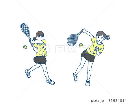 テニスラケットのイラスト素材集 ピクスタ