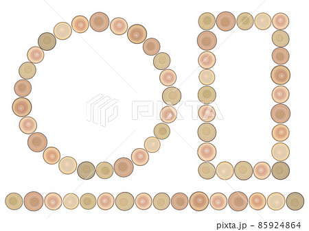 木材 丸太 断面 木のイラスト素材