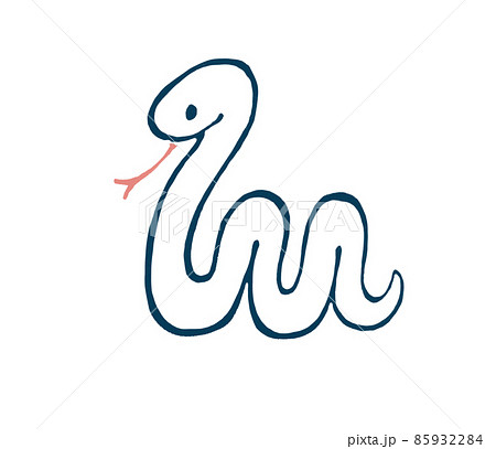 白蛇のイラスト素材