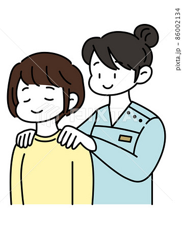 肩もみのイラスト素材