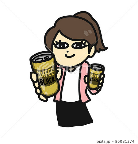 缶コーヒーのイラスト素材